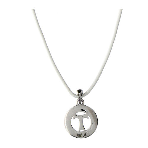 Agios 925 silver Tau cord necklace 2