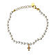 Crucis bracelet by Agios with pearls and red rhinestone cross, 925 silver s3
