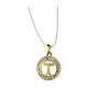 Collana Benedictus croce Tau argento 925 dorato s1