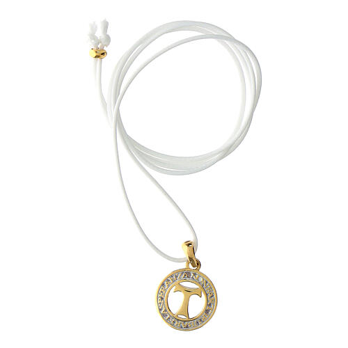 Gold-plated silver Tau cross necklace Agios 3