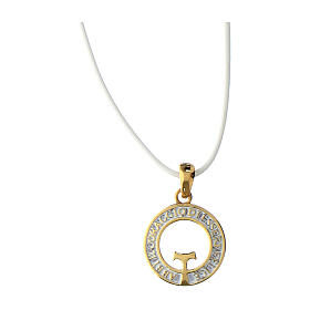 Necklace with tau medal, gold plated 925 silver, Agios