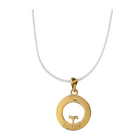 Necklace with tau medal, gold plated 925 silver, Agios
