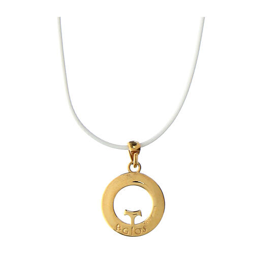 Necklace with tau medal, gold plated 925 silver, Agios 2