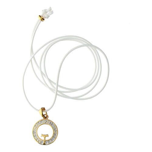 Necklace with tau medal, gold plated 925 silver, Agios 3