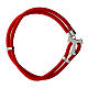 Tau cross bracelet with red cord Agios s1