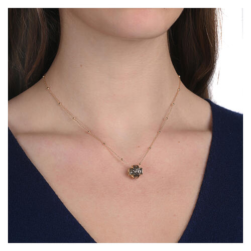 Collana rosario Agios Pater argento 925 dorato 2