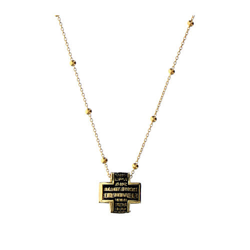 Collana rosario Agios Pater argento 925 dorato 3