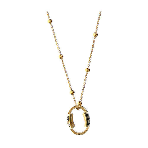 Collana rosario Agios Pater argento 925 dorato 4