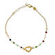 Agios bracelet, colourful beads, gold plated 925 silver s2
