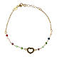 Pulsera zircones coloreados plata 925 dorada Agios s1