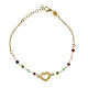 Pulsera zircones coloreados plata 925 dorada Agios s3
