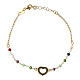 Bracciale cuore zirconi colorati argento 925 dorato Benedictus s1