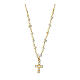Collana argento 925 croce zirconi azzurri Agios s2