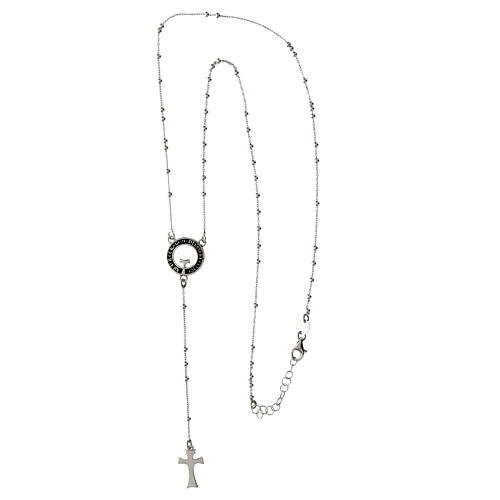 Collar rosario plata 925 Beatitudinem Agios 3
