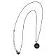 Agios necklace of blackened 925 silver, medal with cross s4