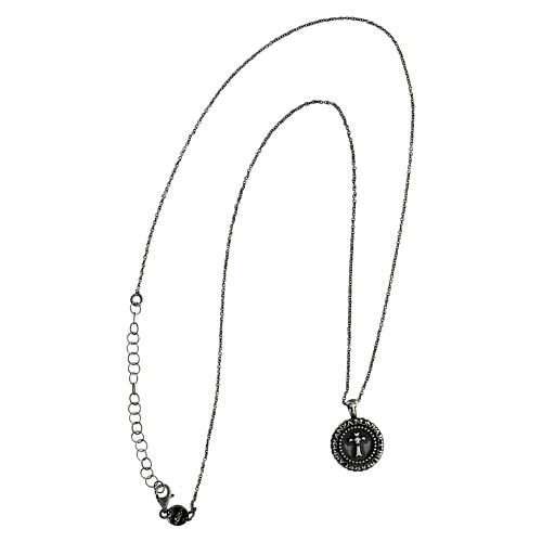 Collier médaille avec croix Agios argent 925 4