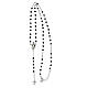 Collana rosario perline nere Agios argento 925 s4
