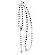 Rosary necklace Agios black beads 925 silver s3