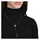 Rosary necklace Agios black beads 925 silver s2