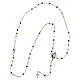 Agios rosary necklace, 925 silver, multicoloured beads and Sacred Heart s3