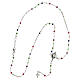 Agios rosary necklace, 925 silver, multicoloured beads and Sacred Heart s4