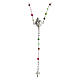 Collar rosario piedras multicolores corazón Agios s1