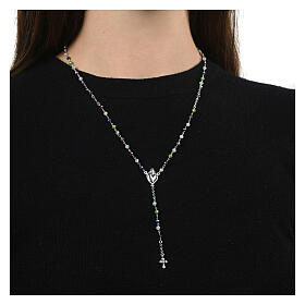 Rosary necklace with multicolor stones Sacred Heart Agios