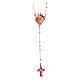 925 sterling silver cross necklace Agios ruby ​​zircons s2