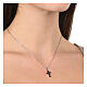 Agios necklace with black rhinestones cross, 925 silver s2