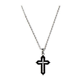 Collana zirconi neri argento 925 Agios