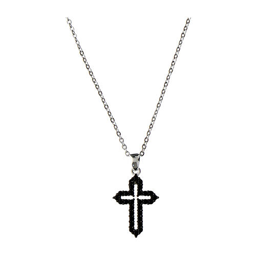 Collana zirconi neri argento 925 Agios 1