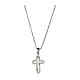 Cross necklace Agios 925 silver black zircon s2
