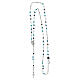 Agios rosary with Miraculous Medal and blue beads, 925 silver s3