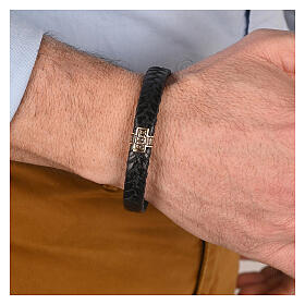 Bracciale eco fibra Pater Agios nero