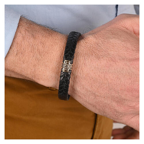 Bracciale eco fibra Pater Agios nero 2