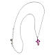 Illuminatum necklace by Agios, 925 silver and purple rhinestones s3