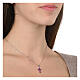 Illuminatum necklace by Agios, 925 silver and purple rhinestones s2