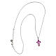 Illuminatum necklace by Agios, 925 silver and purple rhinestones s4