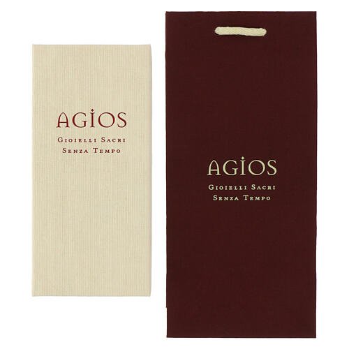 Rosenkranz-Kette, 925er Silber, Rosé-Finish, schwarze Natursteine 6