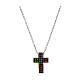 Necklace with perforated cross, 925 silver s1