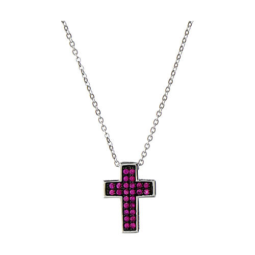 Collana croce forata argento 925  1