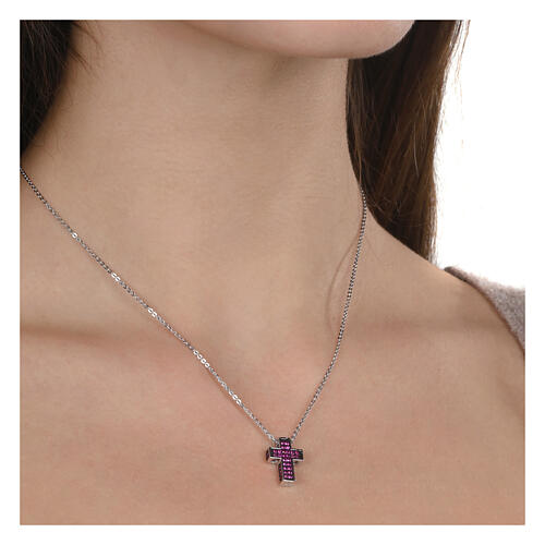 Collana croce forata argento 925  2