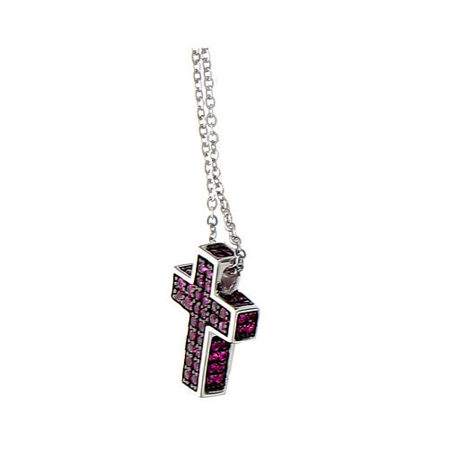 Collana croce forata argento 925  3