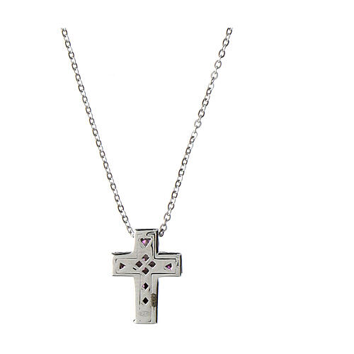 Collana croce forata argento 925  4