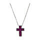 Collana croce forata argento 925  s1