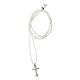 White lanyard necklace with rhodium-plated 925 silver cross, Agios Gioielli s3