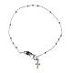 925 sterling silver cross charm bracelet Agios rhodium-plated zircons s3