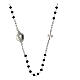 Sacred Heart necklace by Agios, 925 silver, black beads s2