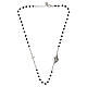 Collier Sacré Coeur Agios pierres noirs argent 925 rhodié s4