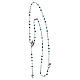 Rosario Sagrado Corazón rodiado Benedictus plata 925 multiceleste s4
